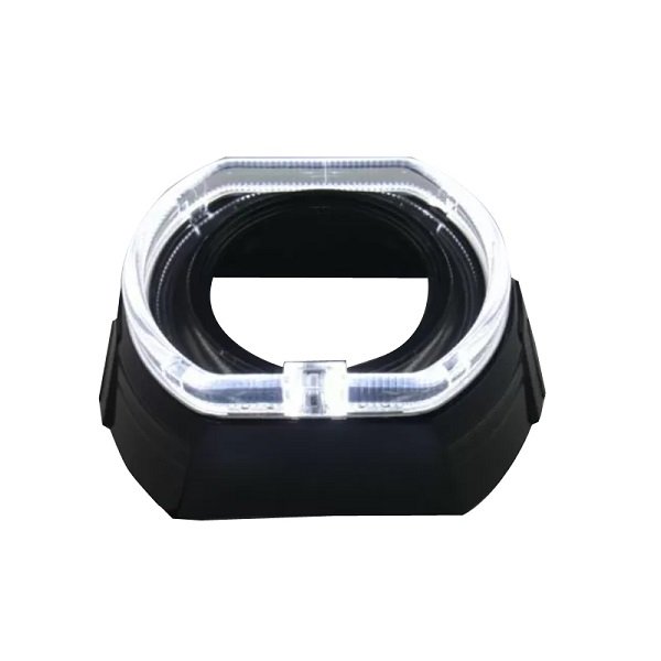Τετράγωνα λευκά LED φώτα ημέρας στεφάνη angel eye αυτοκινήτου 2.5″ (W17338-2)