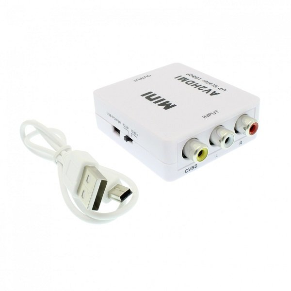 Μετατροπέας CVBS/RCA/AV σε HDMI Upscaler 1080P (A-004)