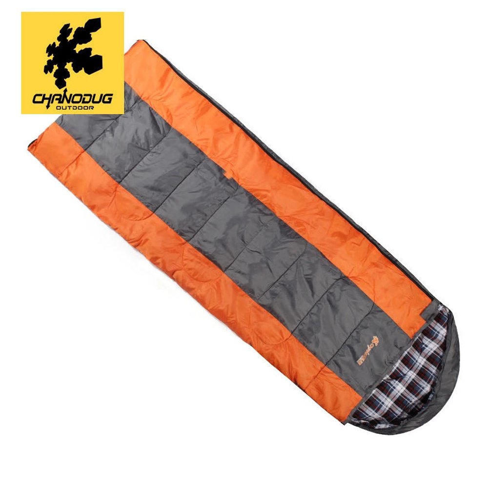 Υπνόσακος Μονός 2 Εποχών με Κουκούλα 220x75cm Πορτοκαλί-Μαύρο (FX-8862)