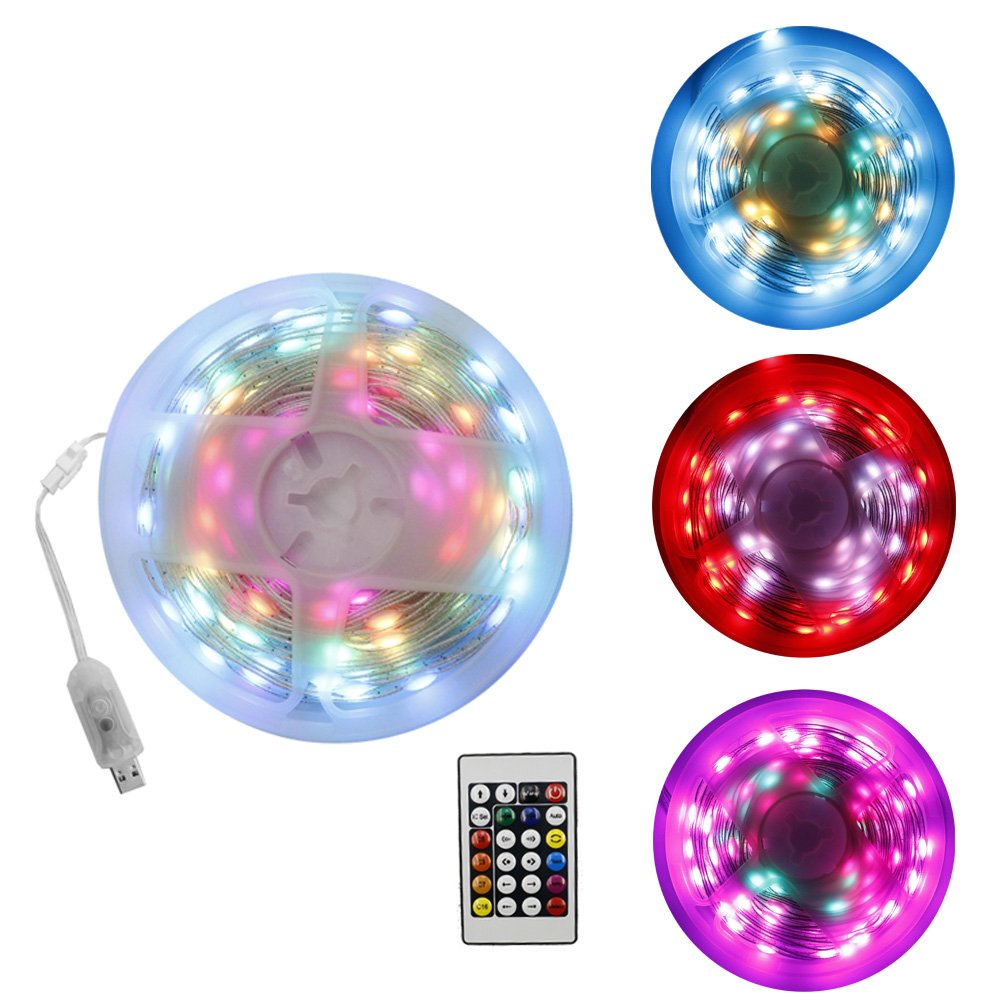 Αδιάβροχη LED Ταινία USB 5V 10m με Τηλεχειριστήριο και Bluetooth RGB IP67 (RZ-0030)