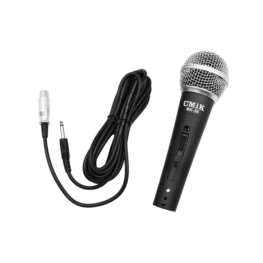 Δυναμικό Μικρόφωνο Χειρός Jack 6.35mm και XLR CMIK Μαύρο (MK-58)