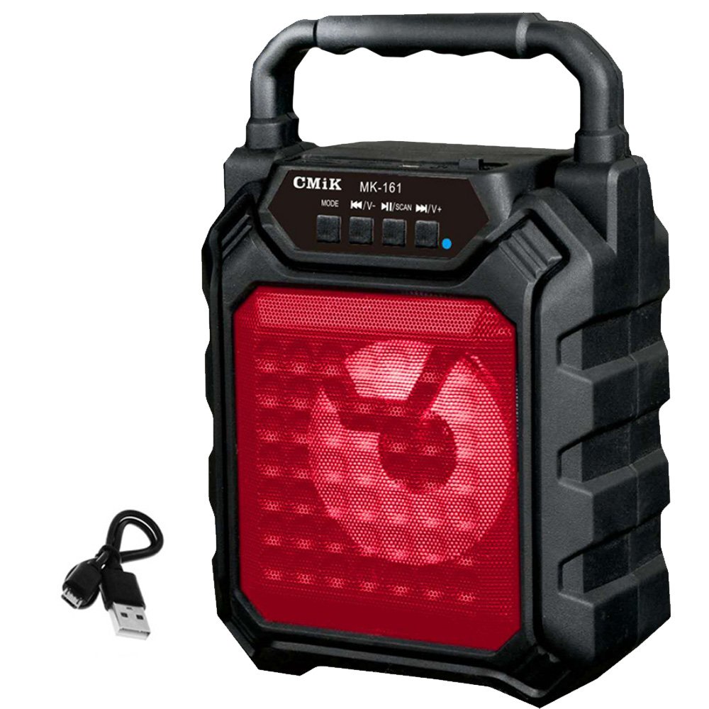 Φορητό Ασύρματο Ηχείο Bluetooth FM, USB, TF, AUX 10W με TWS CMiK Μαύρο (MK-161)