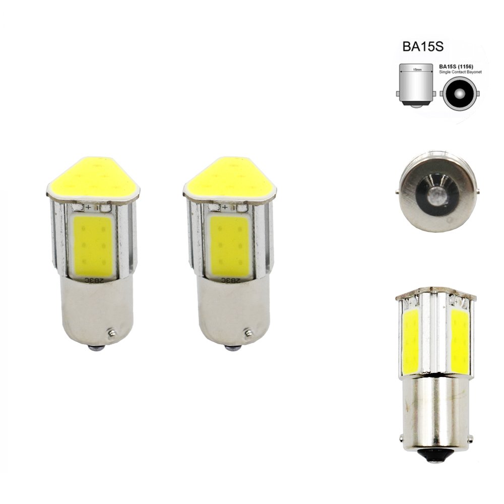 LED Μονοπολική Λάμπα Σετ 2τμχ 1156 BA15S XM-16 Ψυχρό Λευκό
