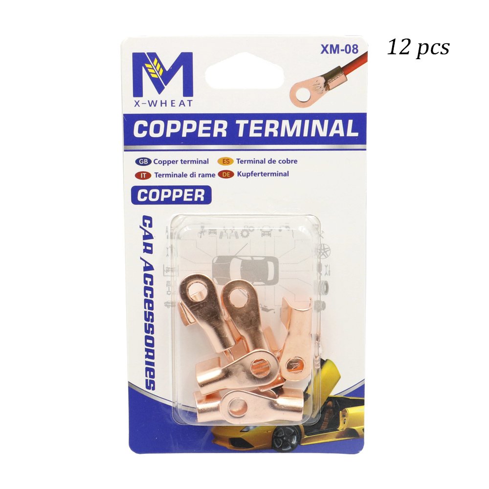 Χάλκινοι Ακροδέκτες Οπής 30A 1.5-2.5mm, Σετ 12 Τεμαχίων (XM-W04469)
