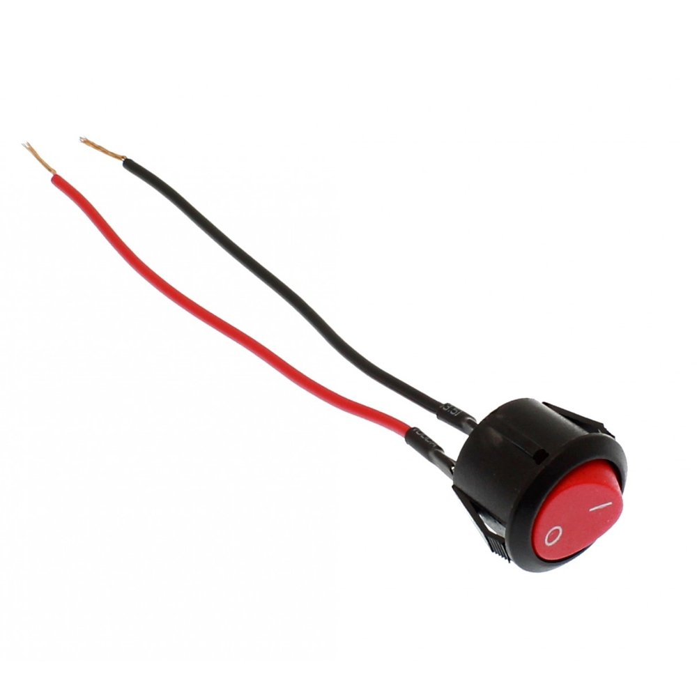 Διακόπτης On – Off με Καλώδιο 12V – 24V Κόκκινο (XM-W11203)