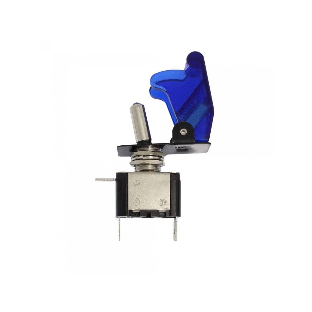 Διακόπτης Αεροπορικού Τύπου On – Off 2 Pins 12V Μπλε (XM-W11054-1)
