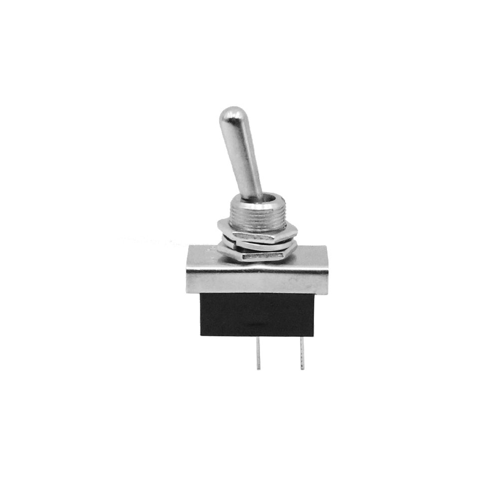 Διακόπτης Αεροπορικού Τύπου On – Off 2 Pins 12V – 24V 10Α Ασημί (XM-W14442)