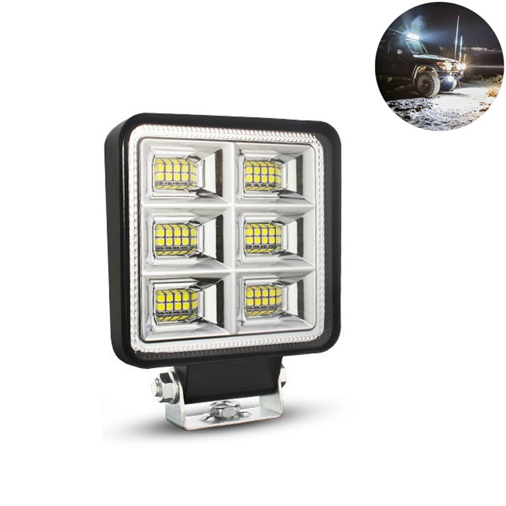 LED Αδιάβροχος Προβολέας Αλουμινίου 12V-24V 11cm 144W 48 SMD IP67 11520LM (OYQP-0064)