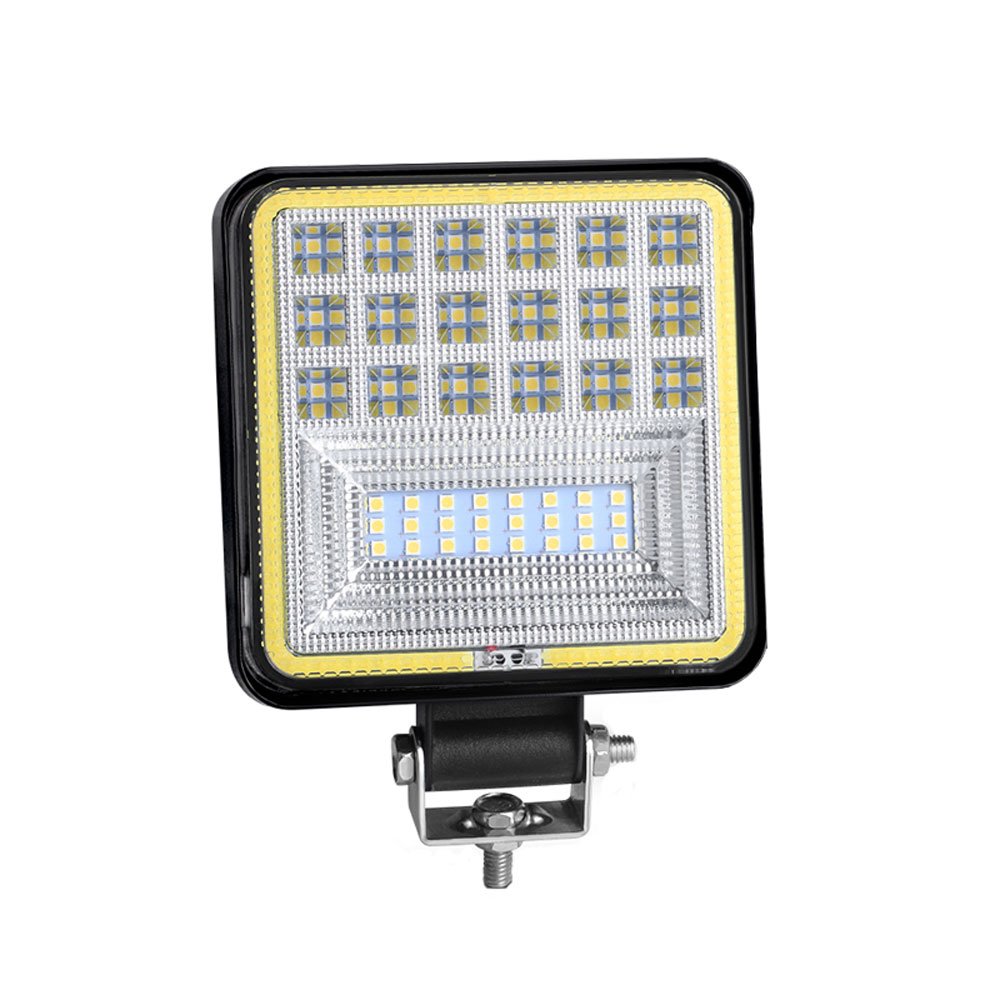 LED Αδιάβροχος Προβολέας Αλουμινίου Ψυχρό Λευκό – Κίτρινο 12V-24V 11cm 126W 42 SMD IP67 10080LM (OYQP-0073)