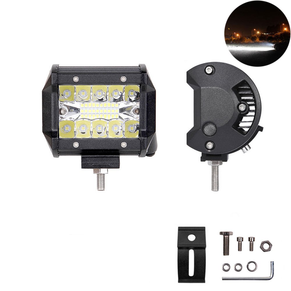LED Αδιάβροχος Προβολέας Αλουμινίου 12V-24V 10cm 60W 20 SMD IP68 4800LM (OYQP-0030)