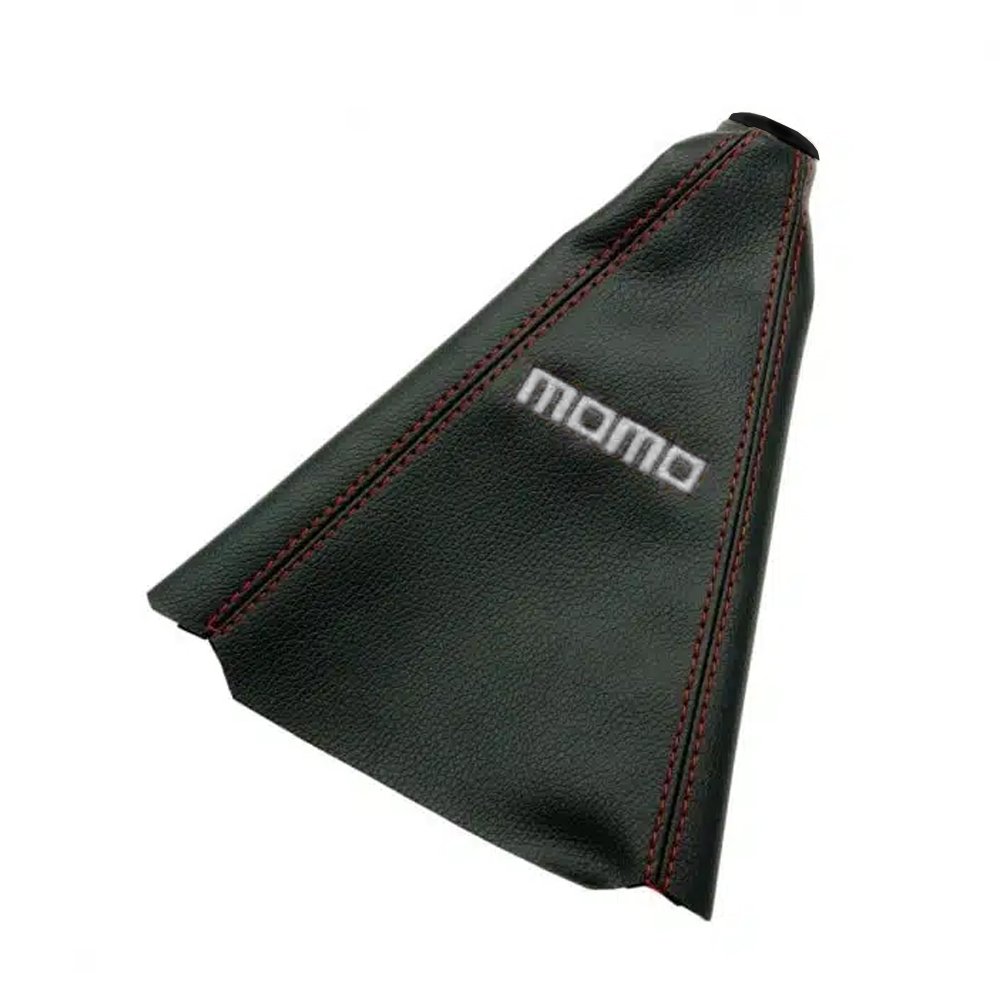 Φούσκα για Λεβιέ Ταχυτήτων Αυτοκινήτου Universal Momo Δερματίνη HW-0023 Μαύρο Λευκό