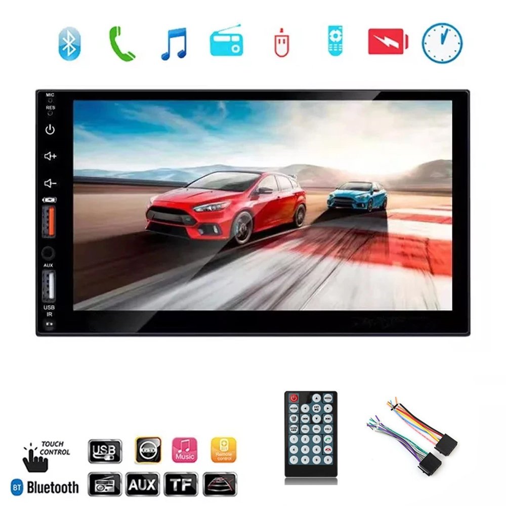 Ηχοσύστημα Αυτοκινήτου 2 DIN Bluetooth, USB, AUX, FM με Οθόνη Αφής 7″ 12V 4x60W 7021-A