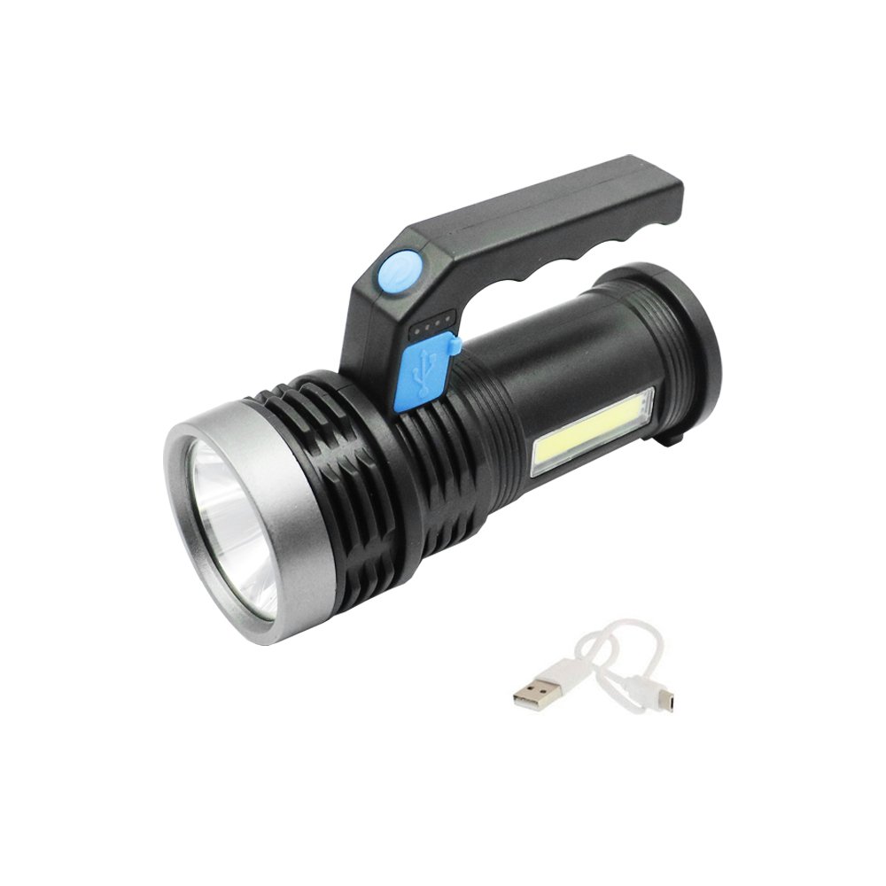LED Επαναφορτιζόμενος Διπλός Φακός USB 5V Ψυχρό Λευκό 6000K με 4 Λειτουργίες Φωτισμού (BL-8205)