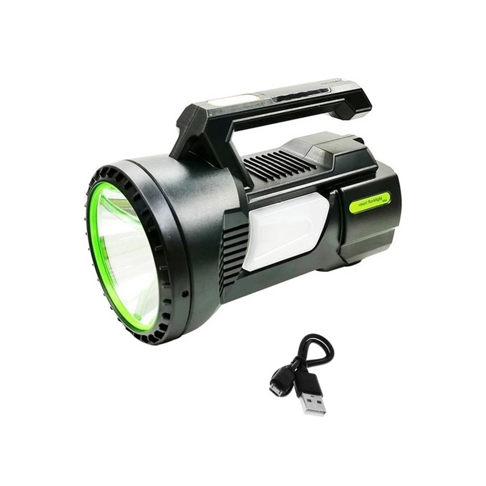 LED Επαναφορτιζόμενος Διπλός Φακός USB 5V Ψυχρό Λευκό 6000K με 4 Λειτουργίες Φωτισμού (MX-9006)