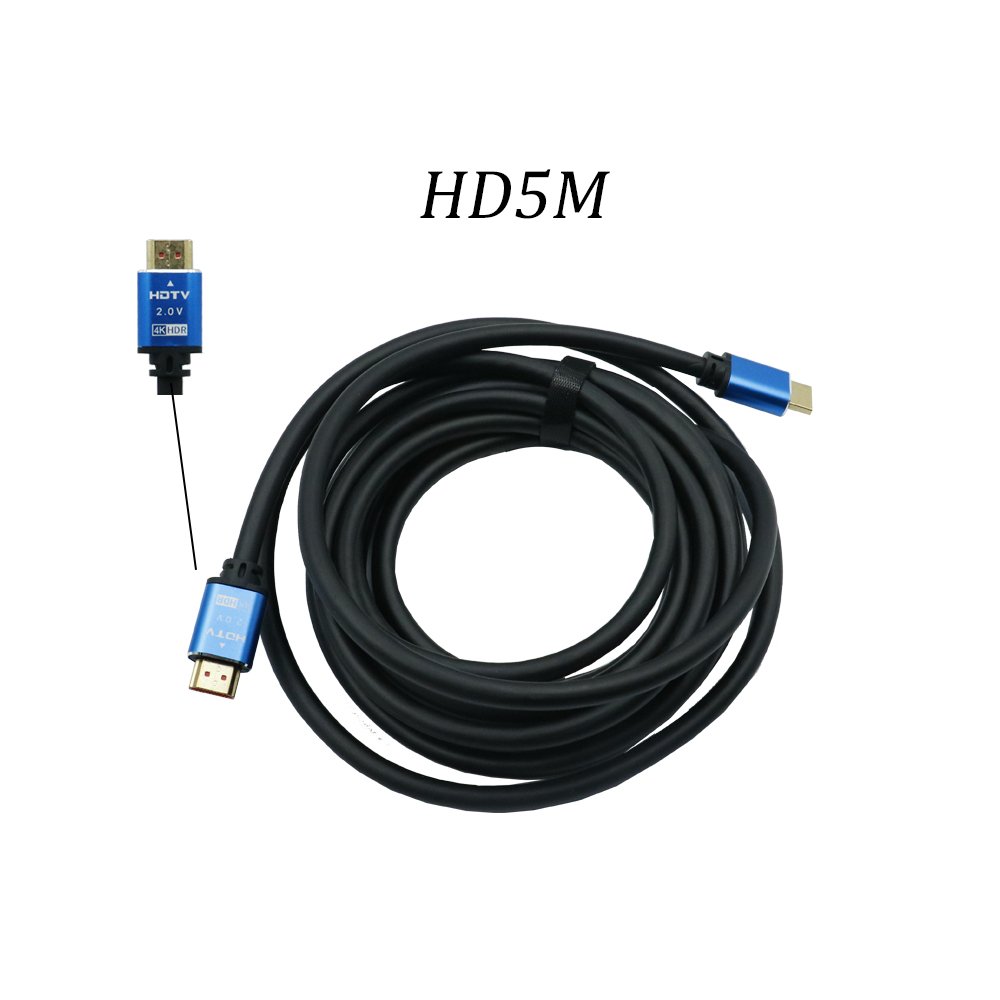 Καλώδιο HDMI 5m V2.0 4K UHD HDR 3D 2160P Μαύρο (HD5m)