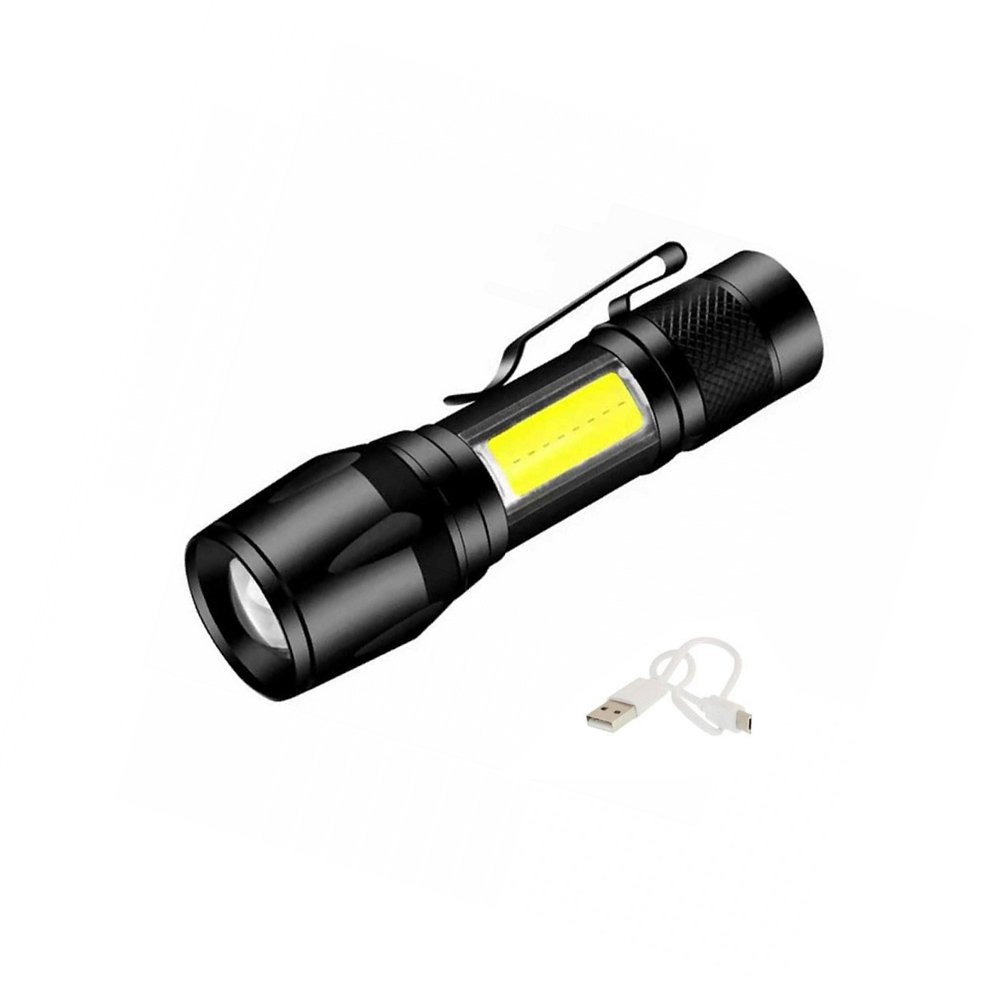 LED Επαναφορτιζόμενος Αδιάβροχος Mini Διπλός Φακός Ψυχρό Λευκό με 3 Λειτουργίες Φωτισμού (BL-513)