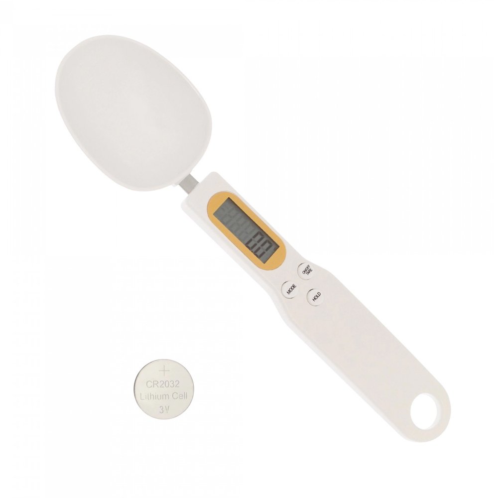 Κουτάλι Μεζούρα Ακριβείας με LCD Οθόνη 0.1gr/0.5kg Λευκή (ΤΥ-16)