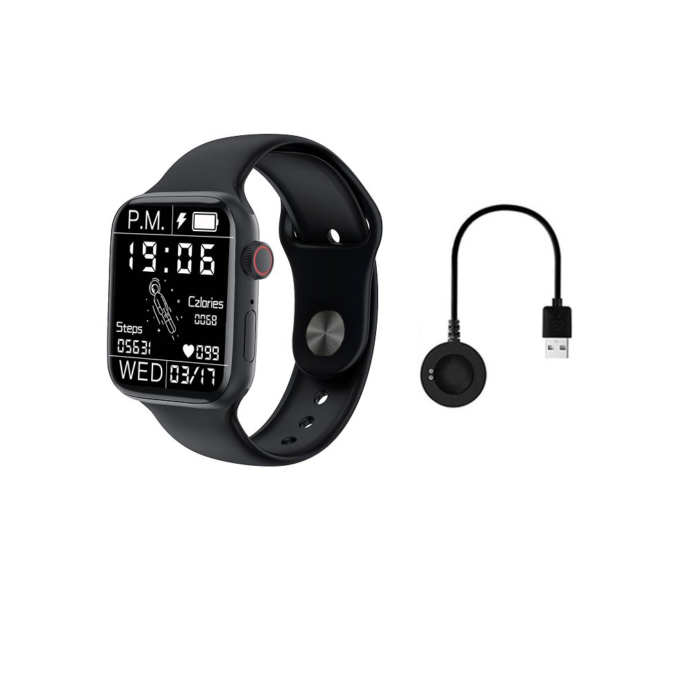 Smartwatch με Παλμογράφο και Απάντηση Κλήσεων – Μηνυμάτων Μαύρο (HW22Pro)