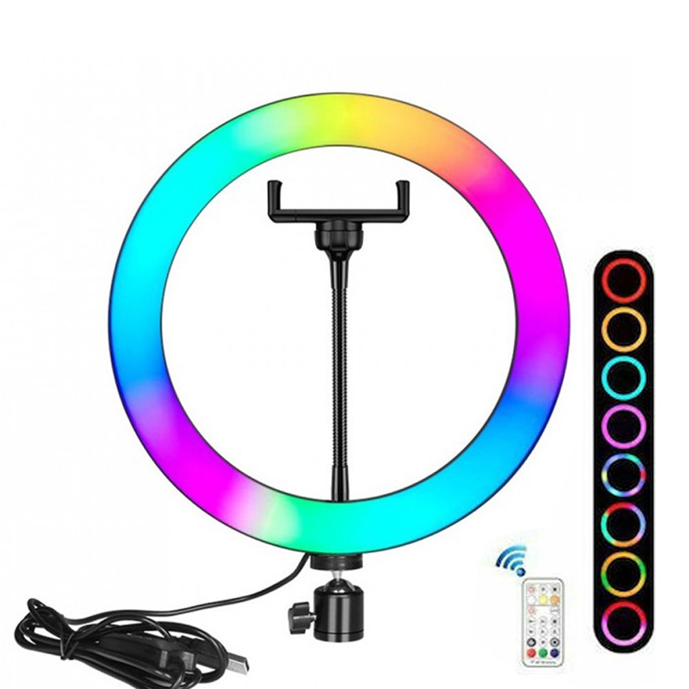 Επαγγελματικό Ring Light Δαχτυλίδι 26cm RGBW με Τηλεχειριστήριο RF (LJJ-26)