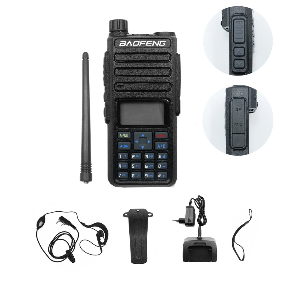 Ασύρματος Φορητός Πομποδέκτης VHF – UHF 10W 1 τμχ BAOFENG Μαύρο (BF-H6)