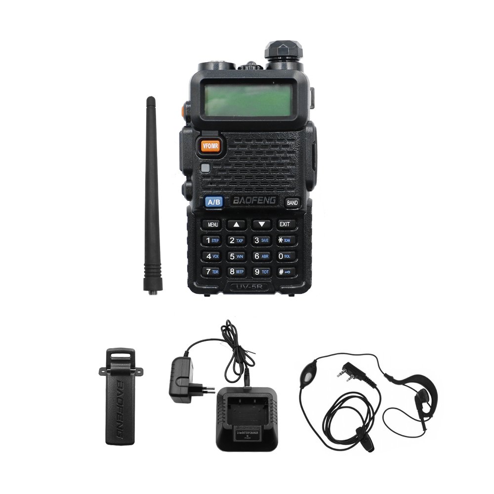 Ασύρματος Φορητός Πομποδέκτης VHF – UHF 8W 1 τμχ BAOFENG Μαύρο (UV5R)