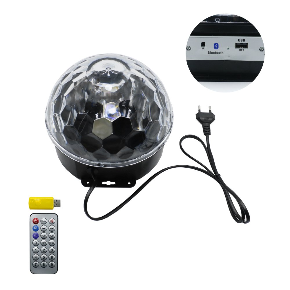 LED Φωτορυθμικό Disco Ball με Bluetooth – Mp3 – USB OEM
