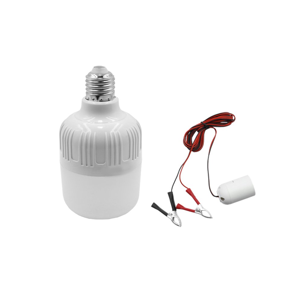 Λάμπα Εργασίας LED Ε27 15W 12V 6500K 800LM με Κροκοδειλάκια και Ντουί OEM