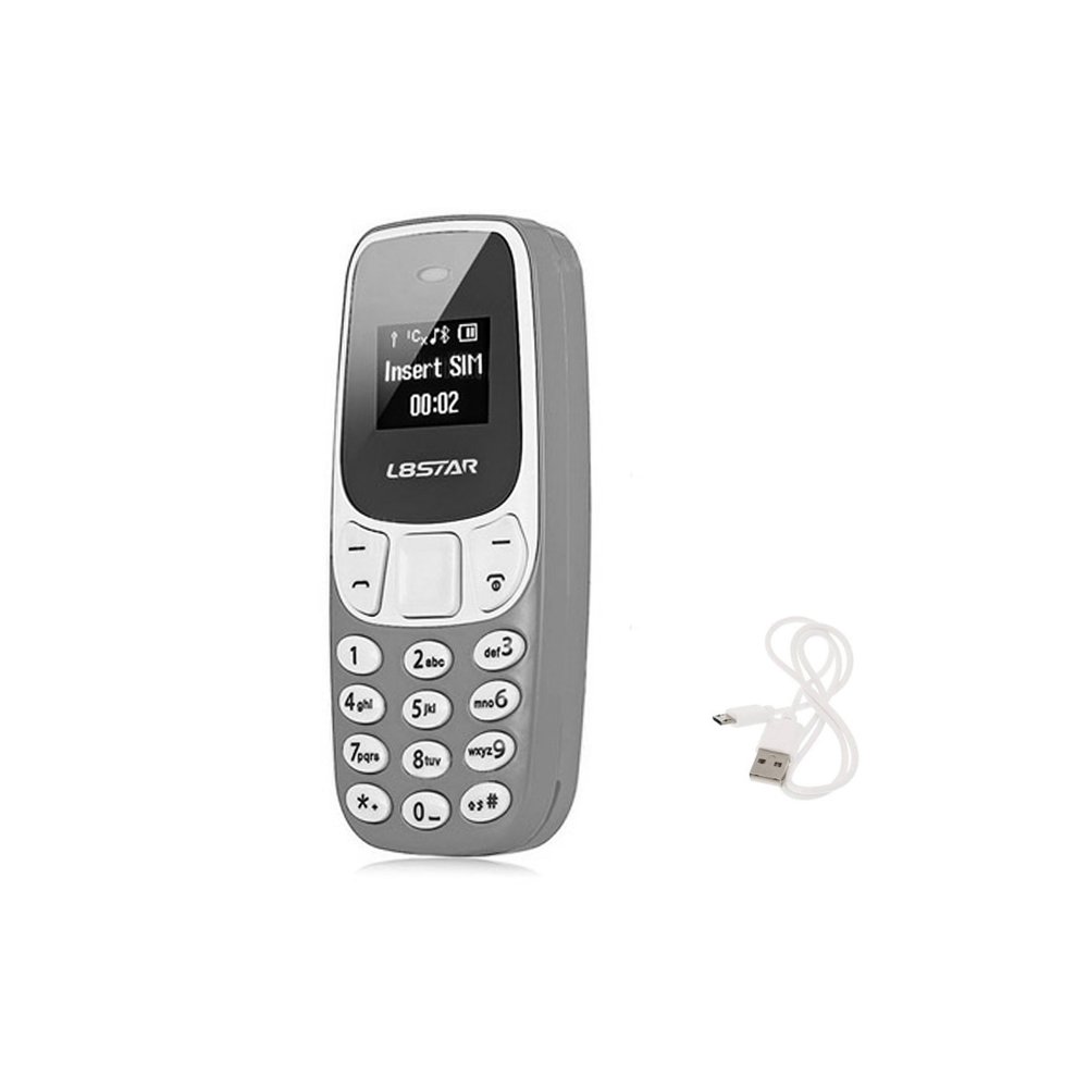 Mini Dual SIM Κινητό με Κουμπιά L8STAR Γκρι (BM10)
