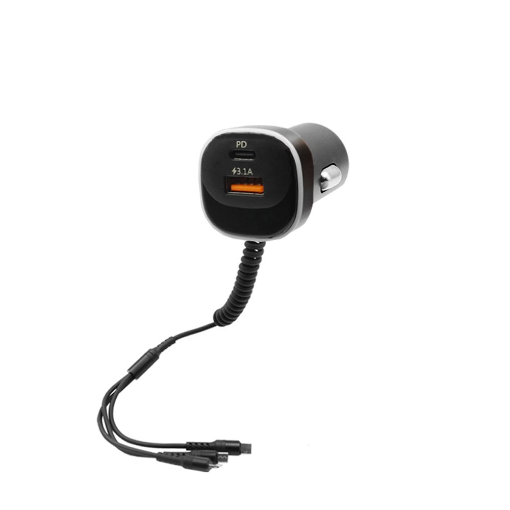 FM Transmitter με Βολτόμετρο 12V-24V με USB – MP3 Player – Οθόνη LCD και 3 Καλώδιο Φόρτισης 3 in 1 (K2)