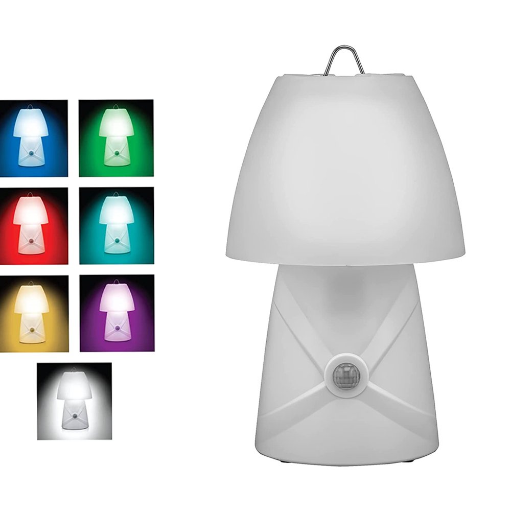 LED RGB Επιτραπέζιο Φωτιστικό Νυκτός με Αισθητήρα Λευκό (CX-133)