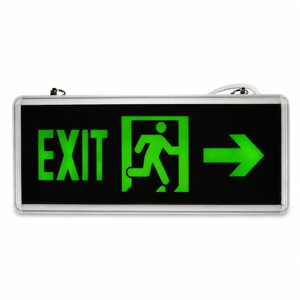 Φωτιζόμενη επιγραφή LED (EXIT) 35X15cm διπλής όψης με βέλος κατεύθυνσης για έξοδο κινδύνου επαγγελματικών χώρων 2τμχ (DY-31)