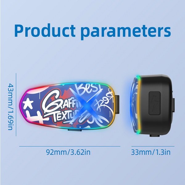 Ακουστικά Bluetooth για κράνος μοτοσικλέτας με γκράφιτι K15 BT6.0, μπαταρία 40 ωρών, IP65 (XDK15)