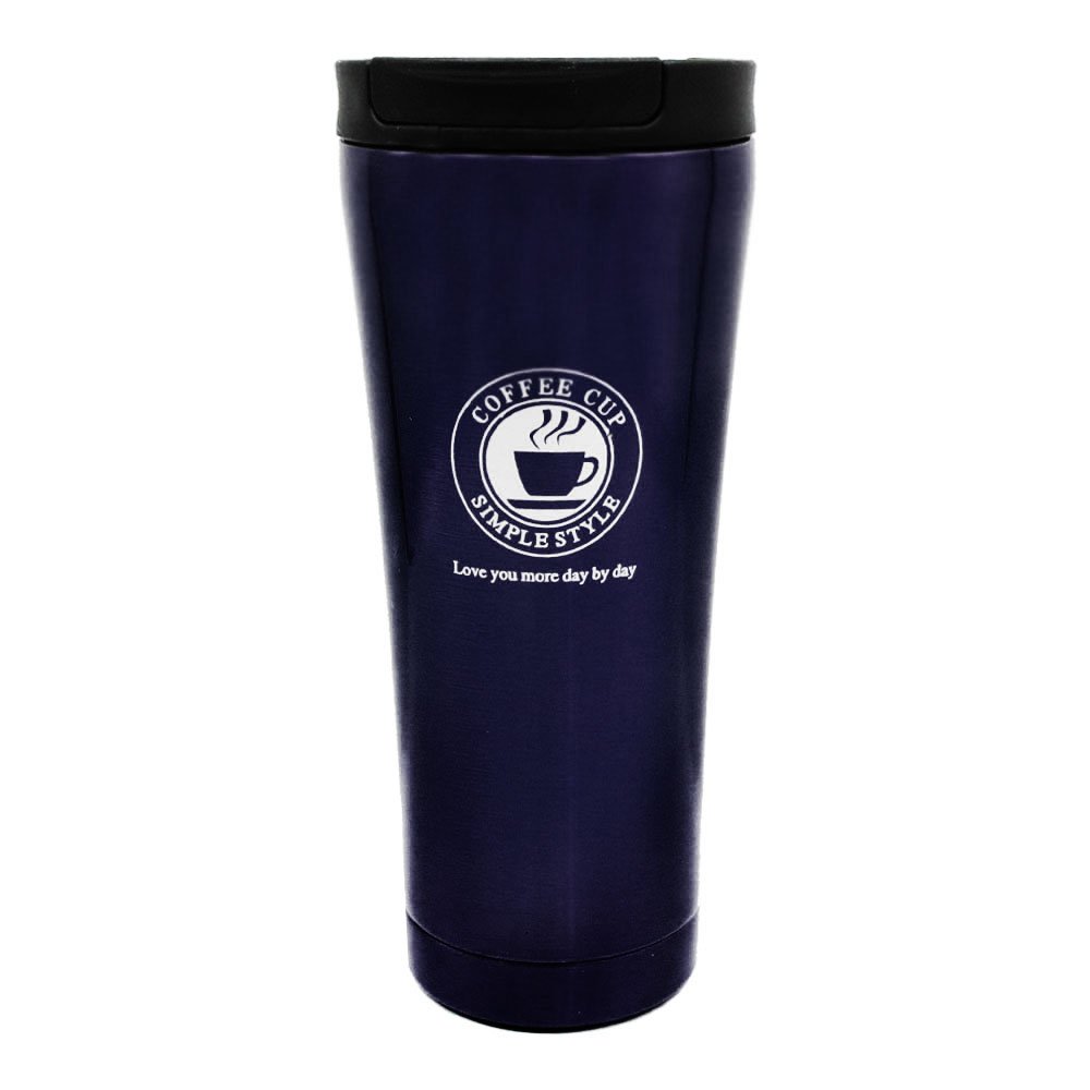 Ποτήρι Θερμός με Καπάκι Ασφαλείας 500ml Μπλε (JB-1713)