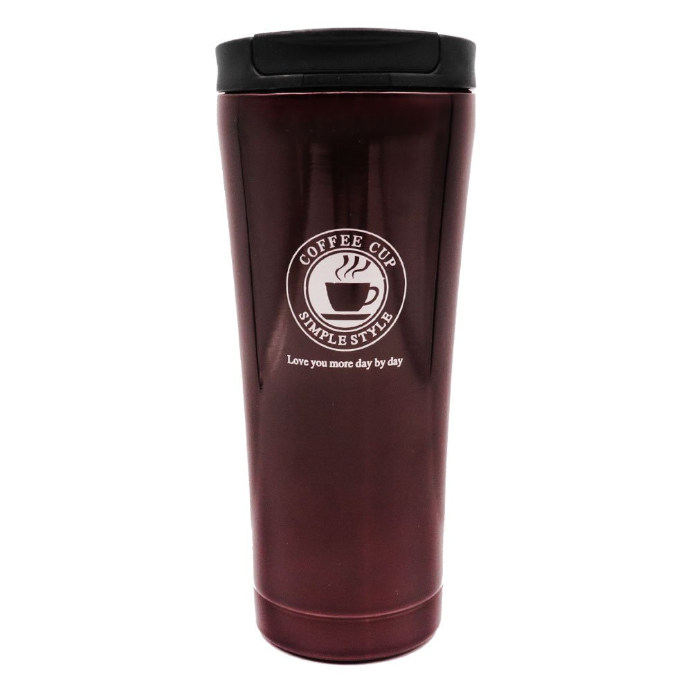 Ποτήρι Θερμός με Καπάκι Ασφαλείας 500ml Βυσσινί (JB-1713)