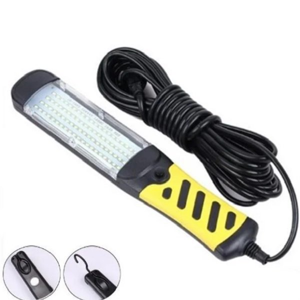 LED Επαναφορτιζόμενος Φακός Εργασίας 100SMD με Μαγνήτη & Γάντζο (W17693)