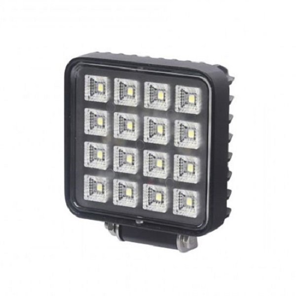 Προβολέας Εργασίας Τετράγωνος 9εκ. 16 LED 2400lm με Διακόπτη (W17835)