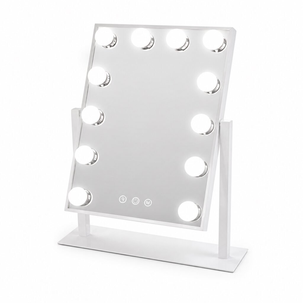 Καθρέπτης μακιγιάζ αφής 12 LED 30x40cm Λευκό (HYH-170)