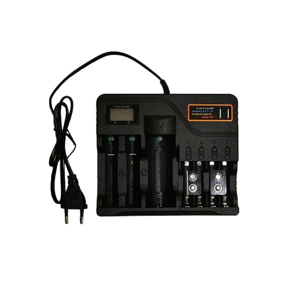 Φορτιστής 7 Μπαταριών Li-ion/AAA/AA με 2 θύρες USB (Α18610-13)