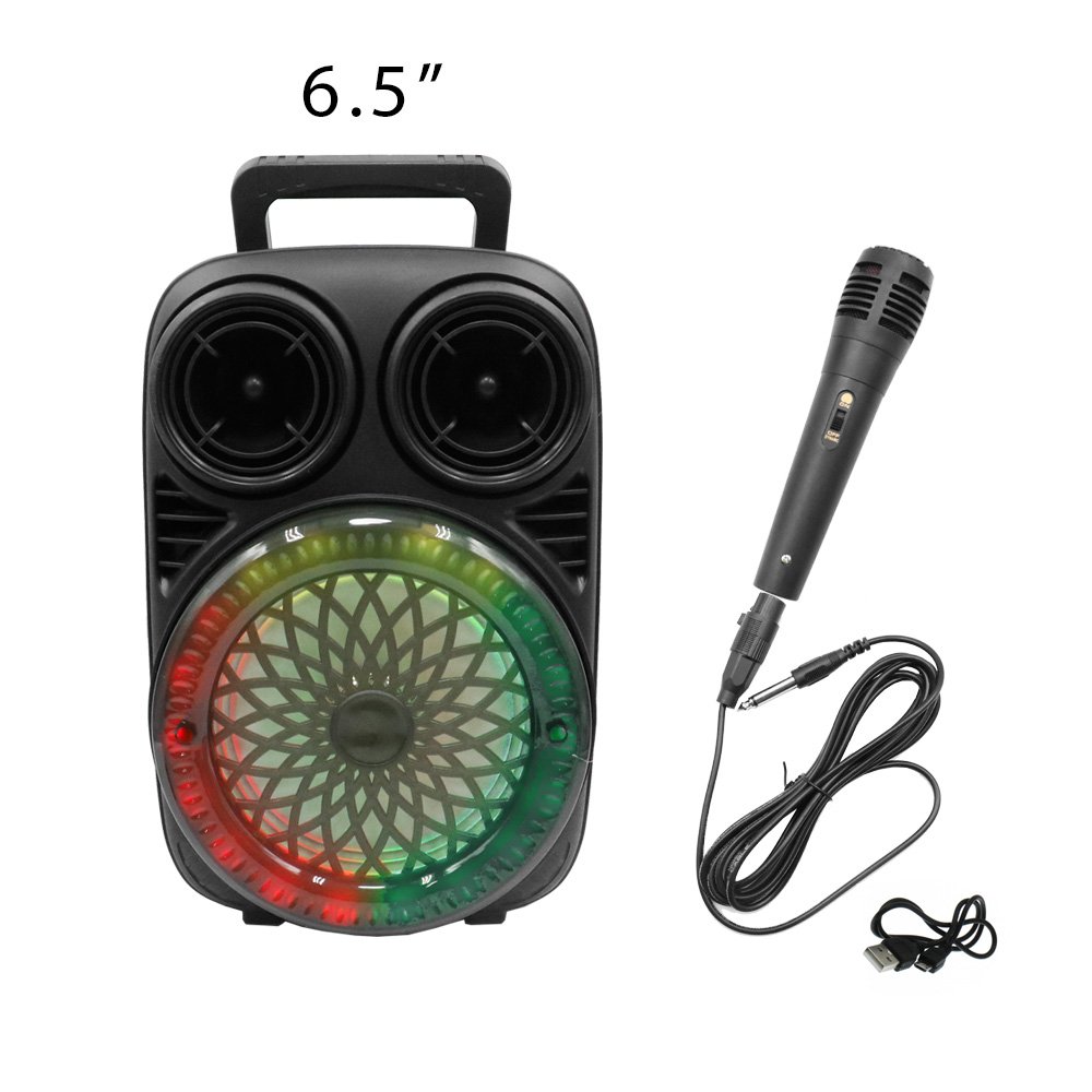 Φορητό Ασύρματο Ηχείο 2 x 6.5″ Bluetooth FM, USB, TF, AUX 15W με TWS Μαύρο (BT-601)