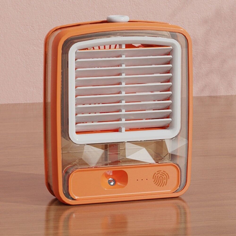 Φορητό Mini Air Cooler – Κλιματιστικό – Υγραντήρας USB με 3 Ταχύτητες Πορτοκαλί (FH-168)