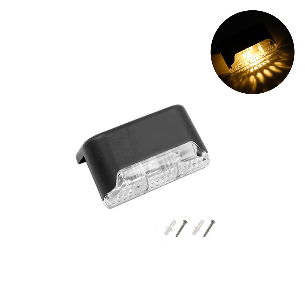 LED Ηλιακό Γωνιακό Φωτιστικό με 1 LED IP65 σε Θερμό Λευκό Φωτισμό
