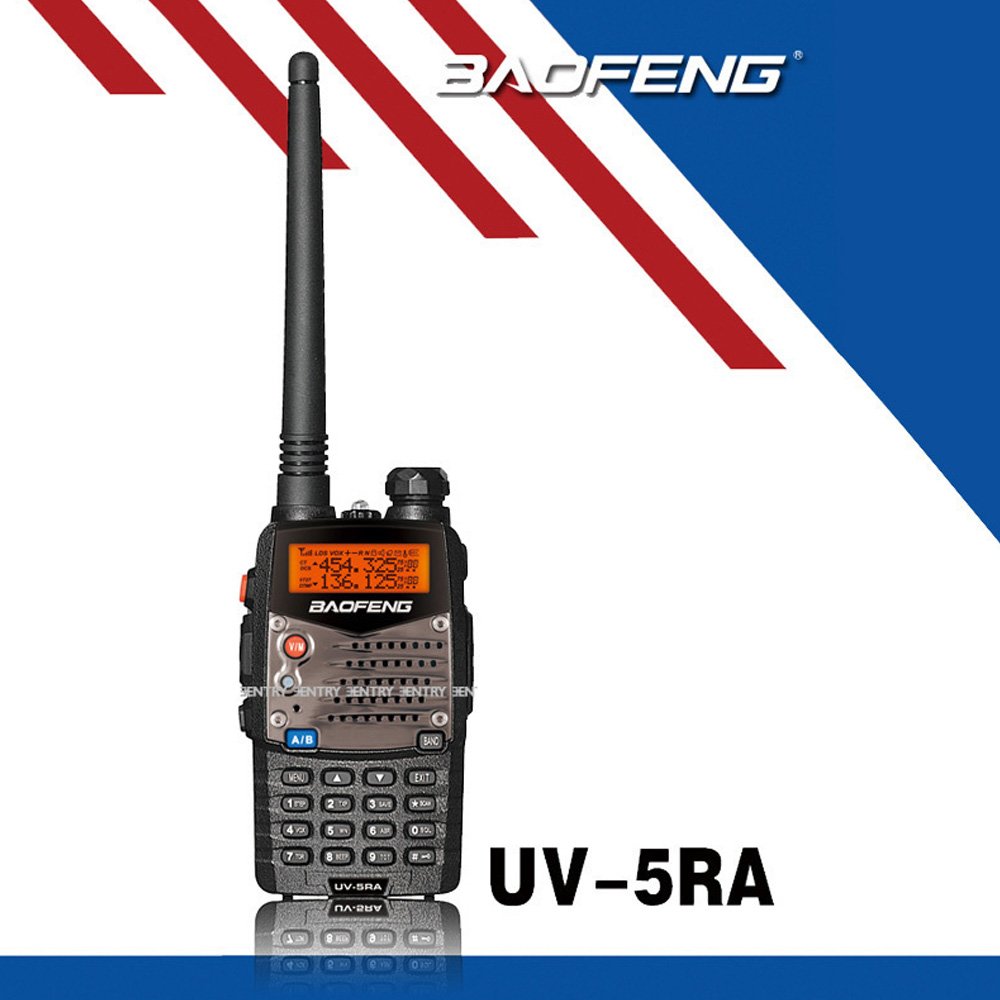 Ασύρματος Φορητός Πομποδέκτης Dual Band VHF – UHF 5W BAOFENG Μαύρο (UV-5RA)