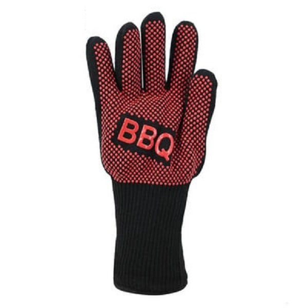 Γάντια BBQ Εξαιρετικά ανθεκτικά στη θερμότητα 1τμχ κόκκινο