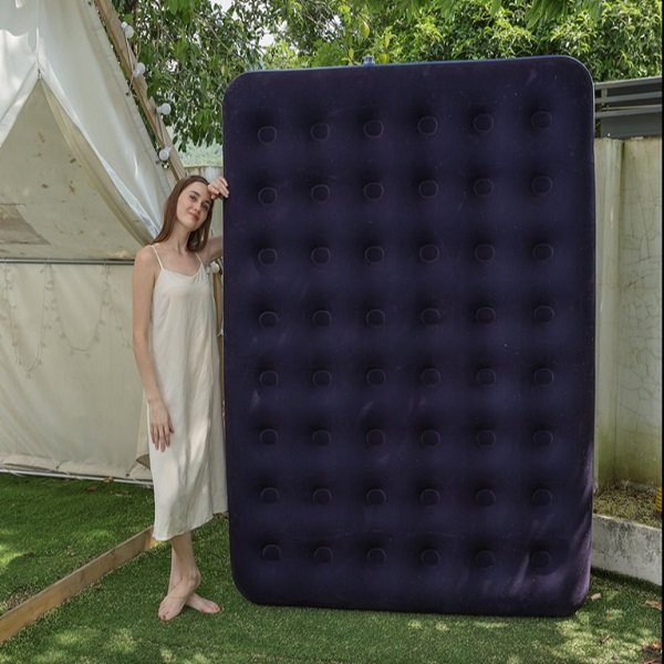 Φουσκωτό Στρώμα Ύπνου 48 οπών Διπλό 200*152*22cm Μπλε (CX-262)