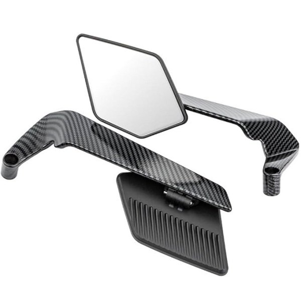 Σετ Καθρέφτες Oπισθοπορείας Μοτοσικλέτας Carbon Style (W17580-7)