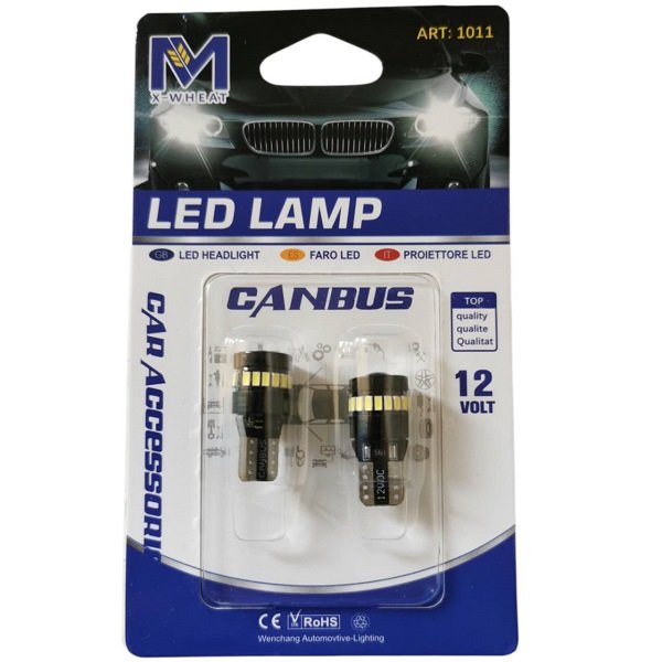 Λαμπτήρες LED T10 1.5W Canbus 18 SMD 3014 1 SMD 3030 Σετ 2 Τεμαχίων (XM0061)