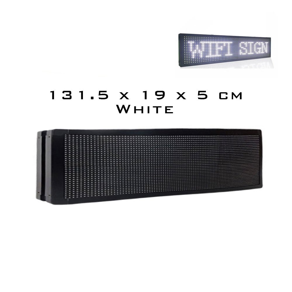 LED Κυλιόμενη Πινακίδα Wifi με Λευκό Φωτισμό Μονής Όψης 220V 131x19x5cm 17959016