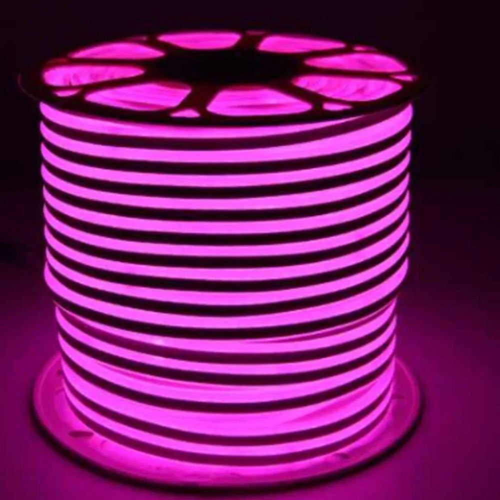 Neon Ταινία Αδιάβροχη IP67 100m (Τιμή ανά Μέτρο) Ροζ 220V (RZ-0128)