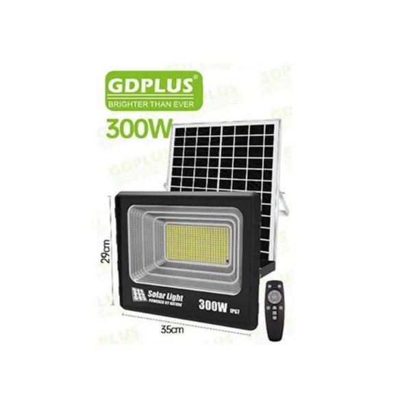 Ηλιακός Προβολέας LED 300W IP67 με πάνελ, Τηλεχειρισμό & Χρονοδιακόπτη (GD-300H)