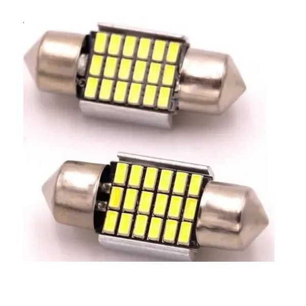 Λάμπες Σωληνωτές 31mm με 18 SMD LED 6500k 3014 Canbus 2τμχ 12v (W05266-1)